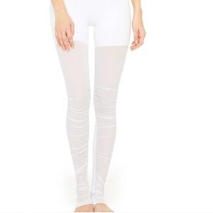 Alo white mesh goddess legging